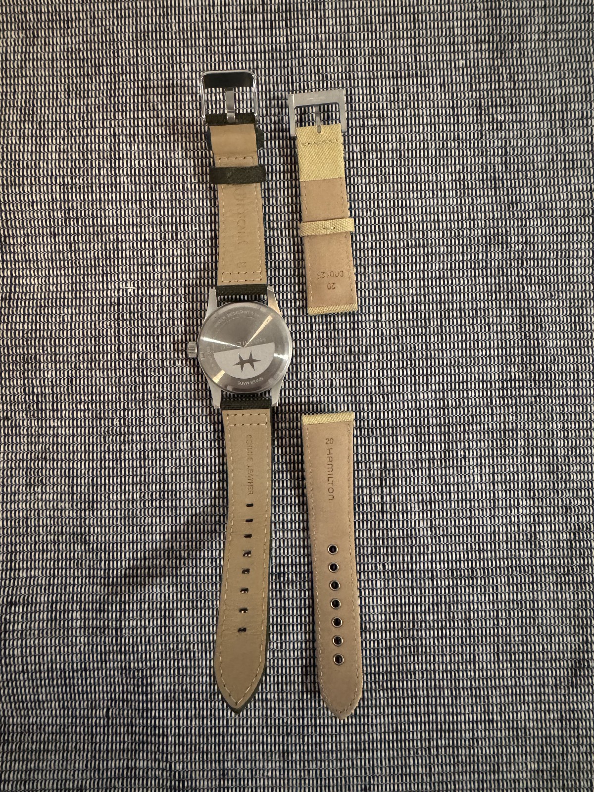 Hamilton Khaki Field Mechanical Hand Wind Black Dial Watch Full Set Extra Strap