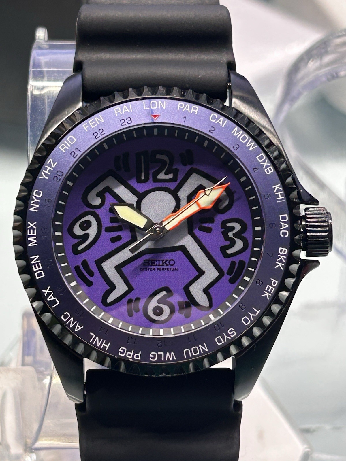 WAKEUSAMODS 42MM 80s pop art art Sapphire Crystal Modded Watch Japan TMI NH35