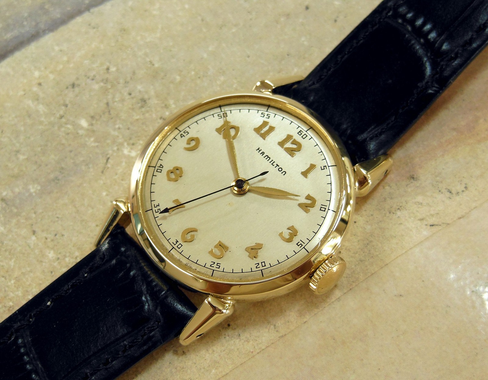 1951 Vintage HAMILTON SECOMETER B, Stunning SILVER Dial, Serviced, warranty