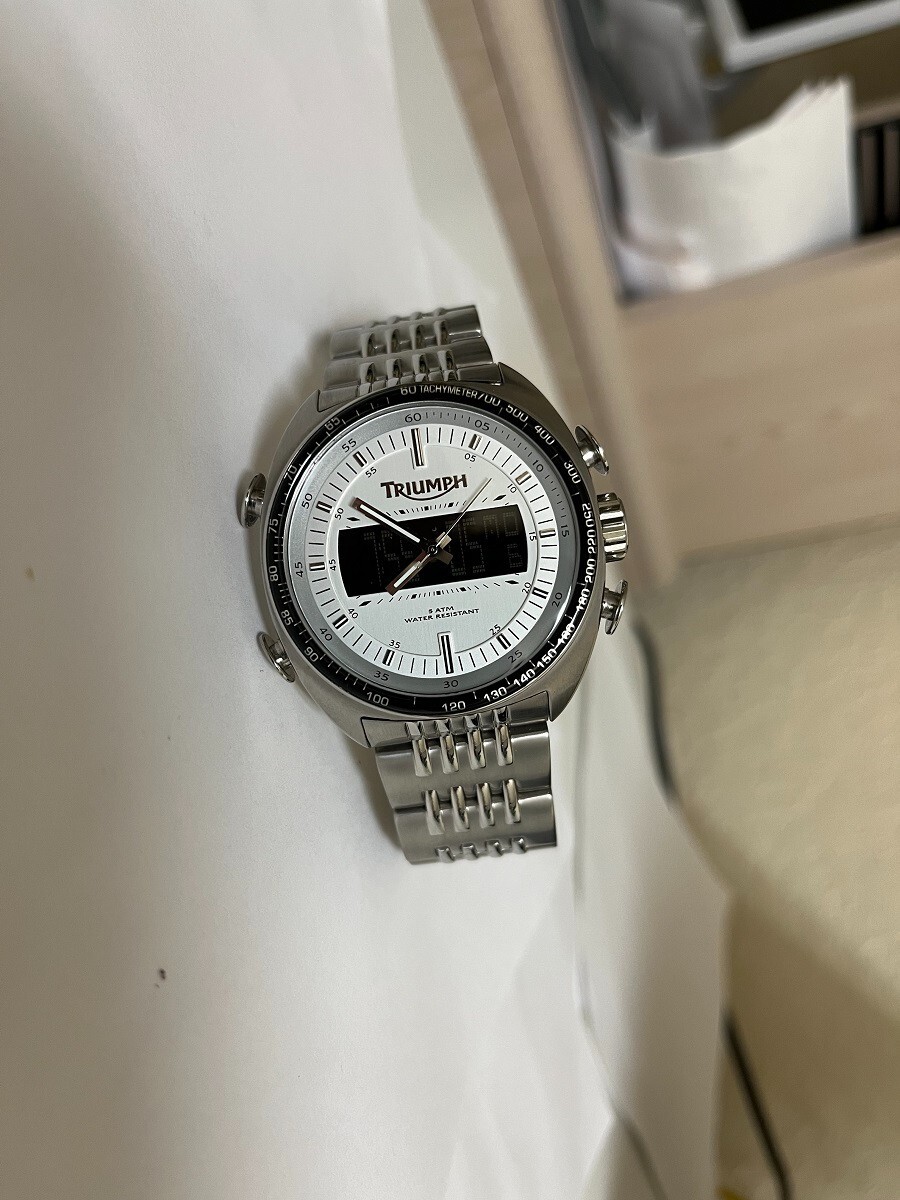 Men’s Triumph Motorcycle Watch Model 3021 Analog – digital RARE