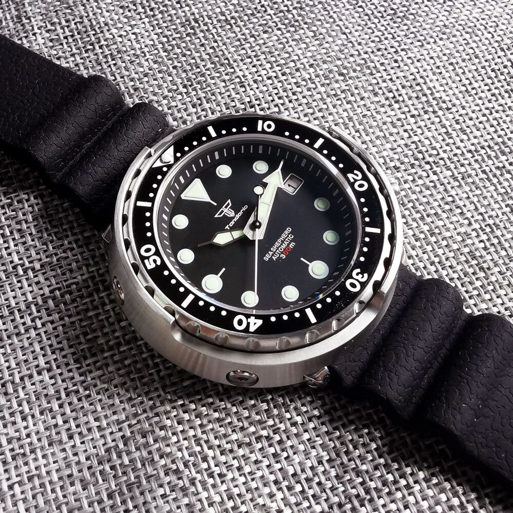 46.5mm Black DIVER Sapphire Men’s Watch NH35 Automatic Movement 200M Waterproof