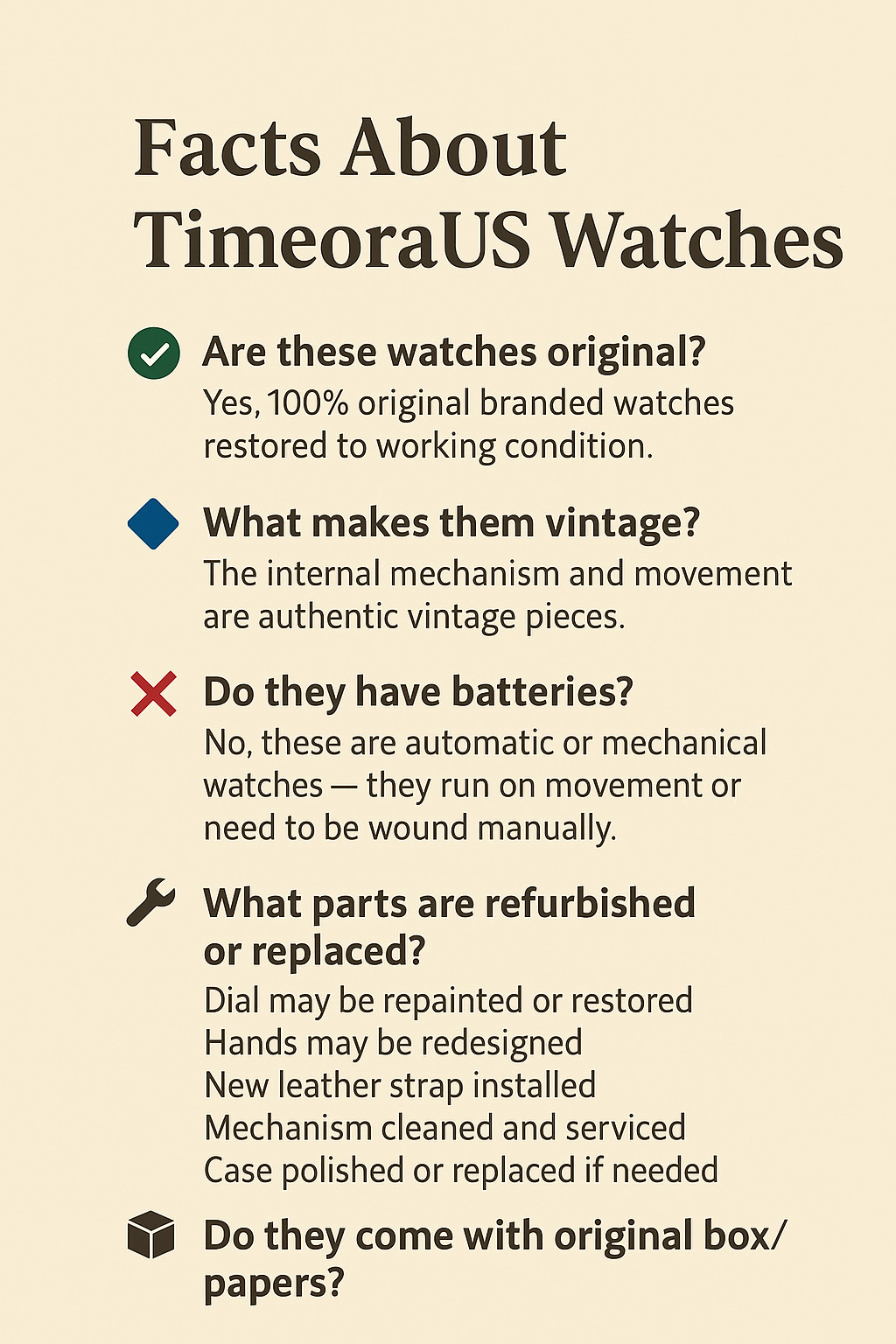 Refurbished Automatic Men’s Watch Day Date | Classic Vintage Style Leather Strap