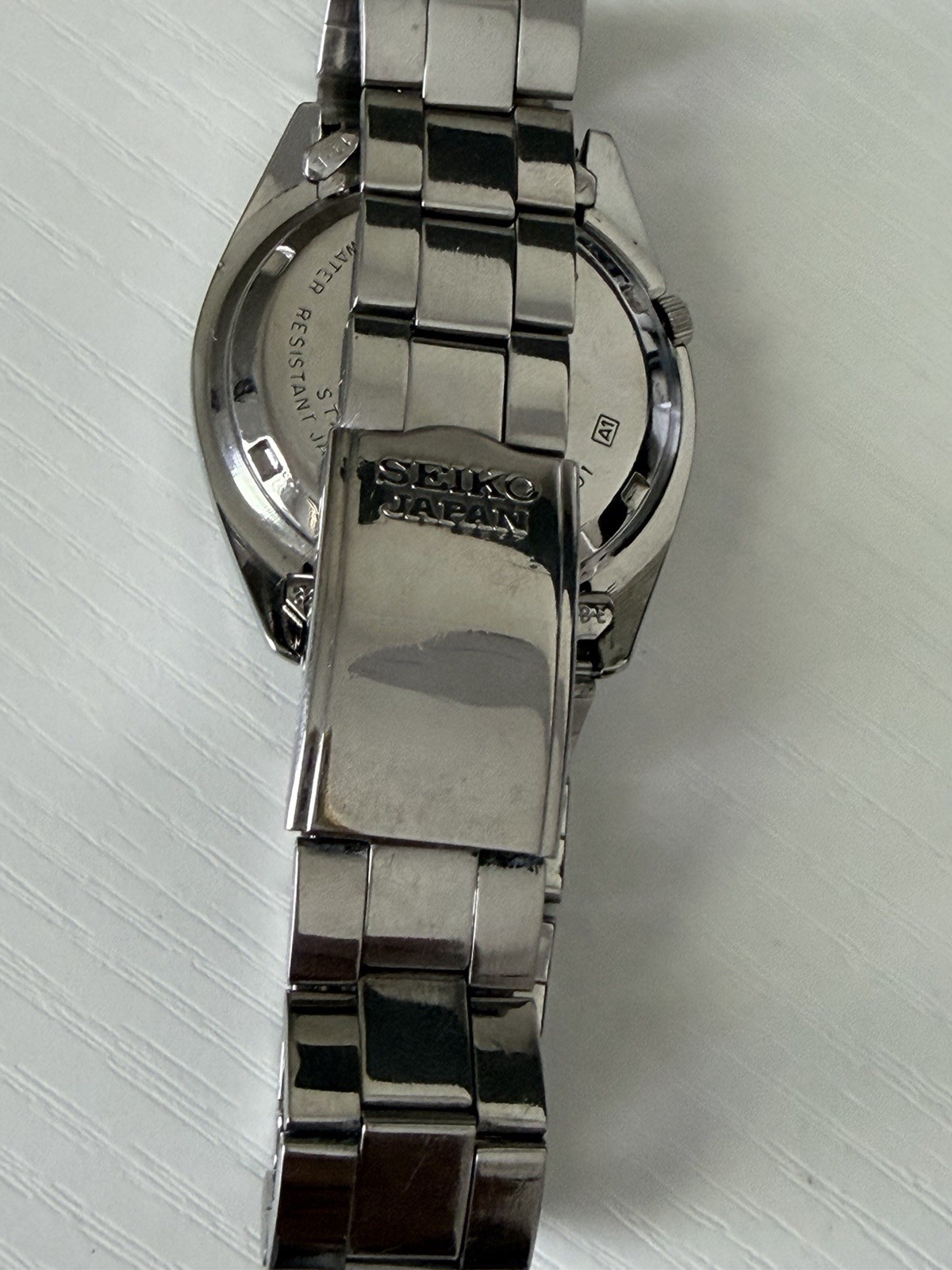 Seiko 5 Men’s Automatic 17J Day/Date Black Dial Steel Bracelet 37mm Watch