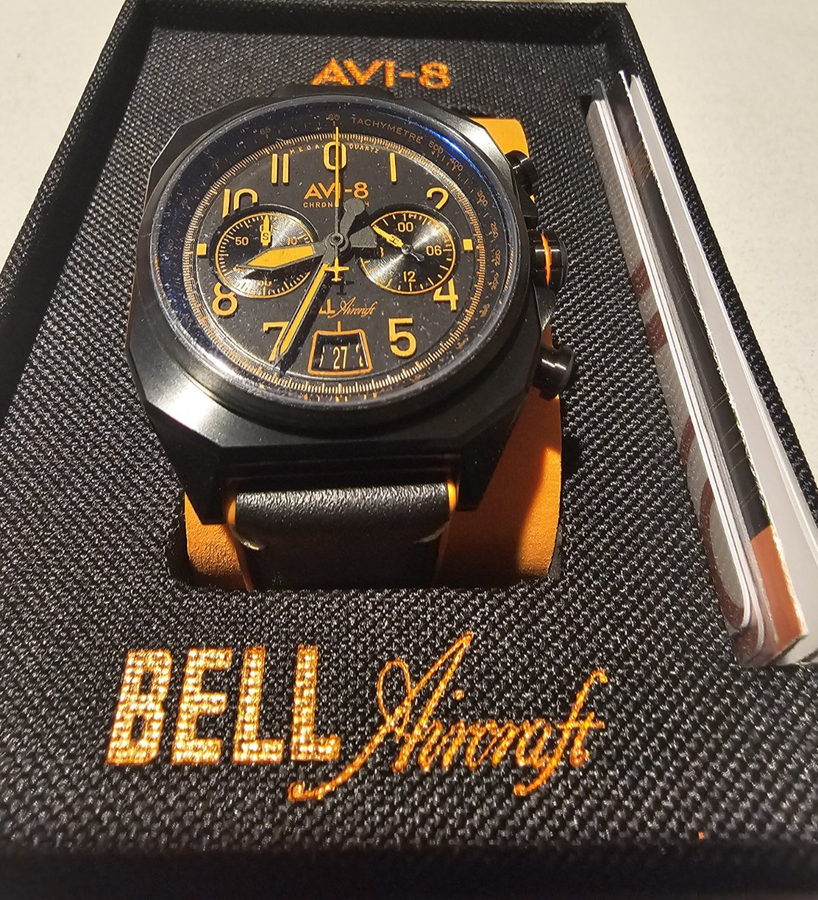 AVI-8 Bell X-1 Machbuster Chronograph AV-4118-04 Super Sonic Black Men’s Watch