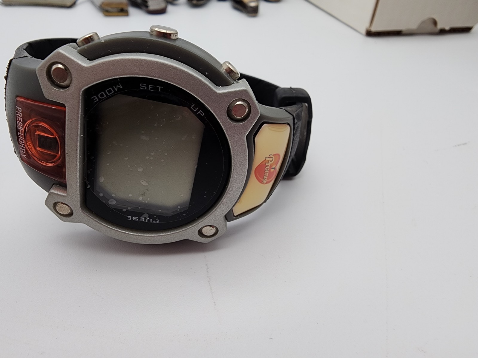 lot of 5 leather and rubber band Watches for Parts Or repair