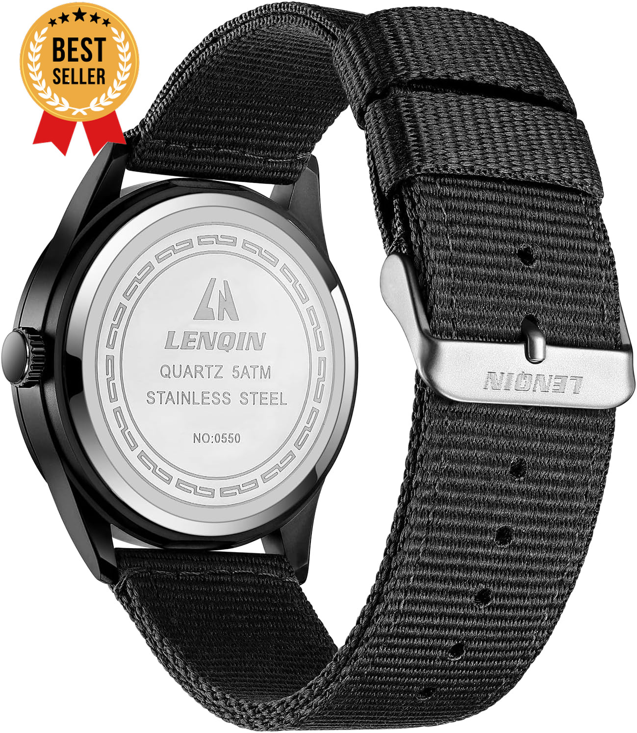Men’s Military Sport Watch Nylon Strap Luminous Analog Quartz Waterproof Casual
