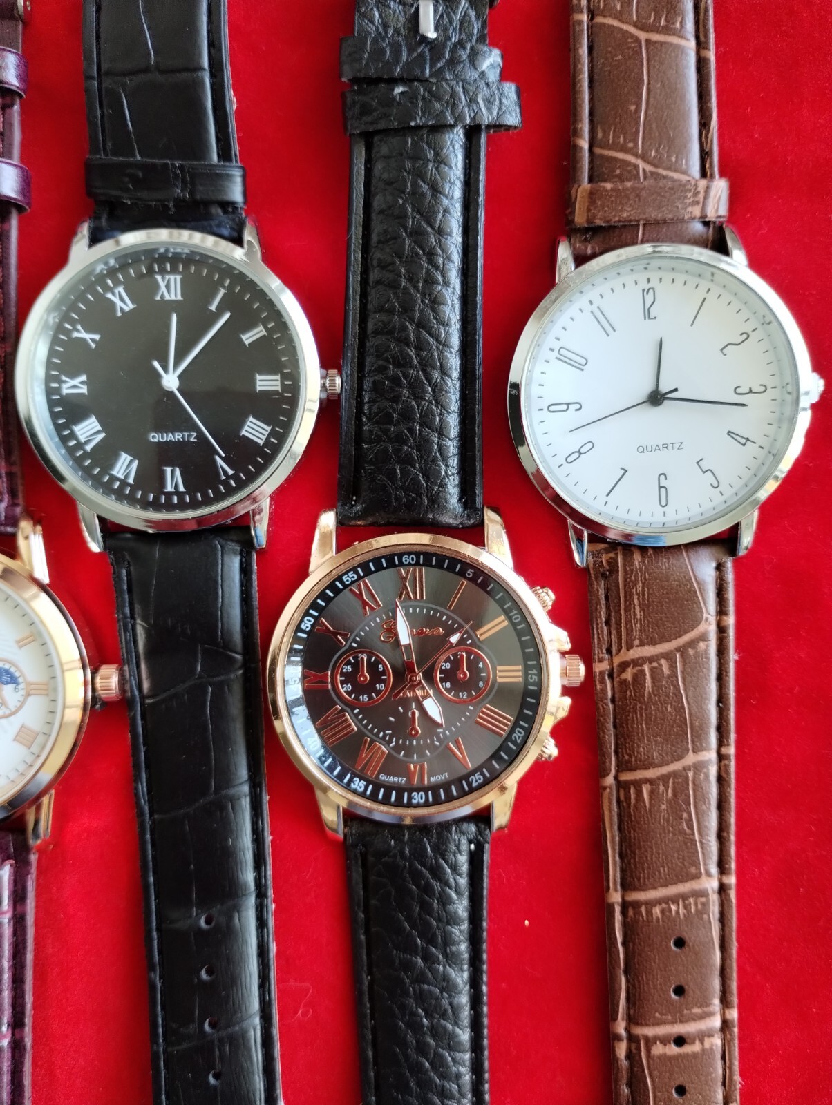 Men’s Watches 5 Wrist Watch lot Assorted Deal 1030 Gift Band Bracelet
