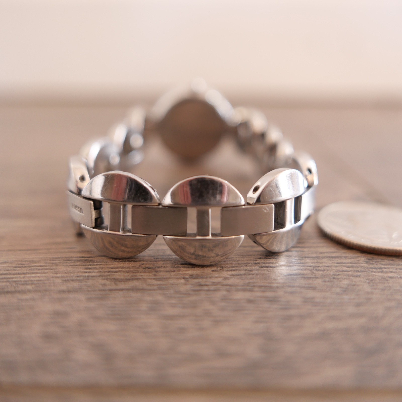 Fossil ES3013 Stainless steel Steel 10mm Silver Tone Rhinestone !!!