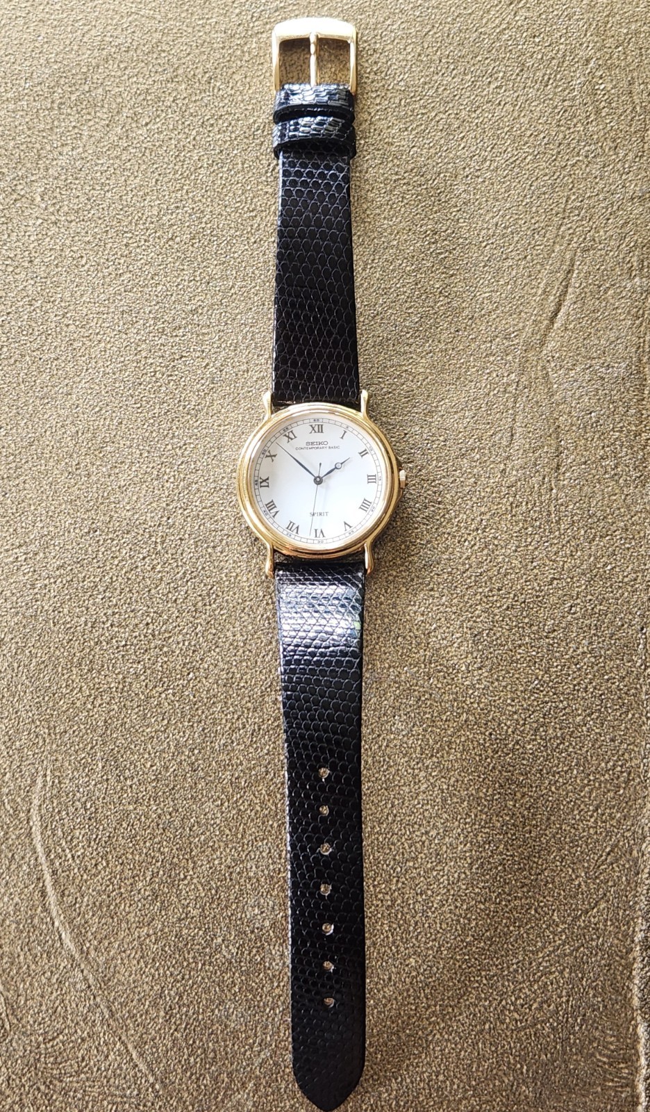 Vintage 1988 Seiko Spirit 5S21-7000 Quartz Sweep Second No-Tick Original Buckle