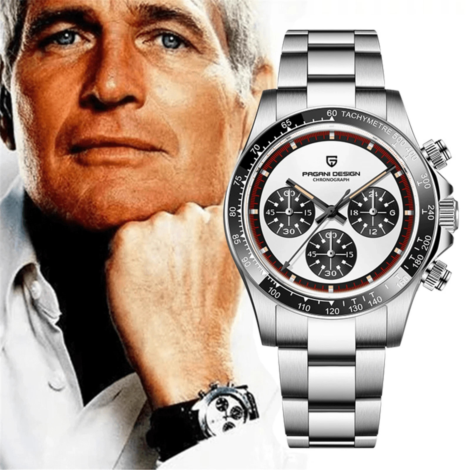 Pagani Design Paul Newman Retro Quartz Chronograph Seiko VK63 100m