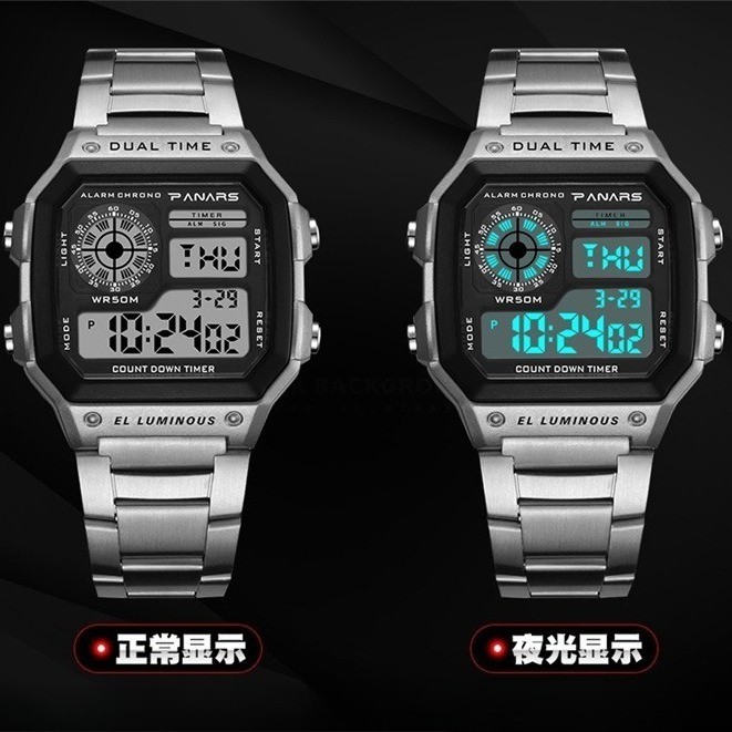 Luxury Military Men Watch Waterproof Luminous Date Chronograph Stainless Steel