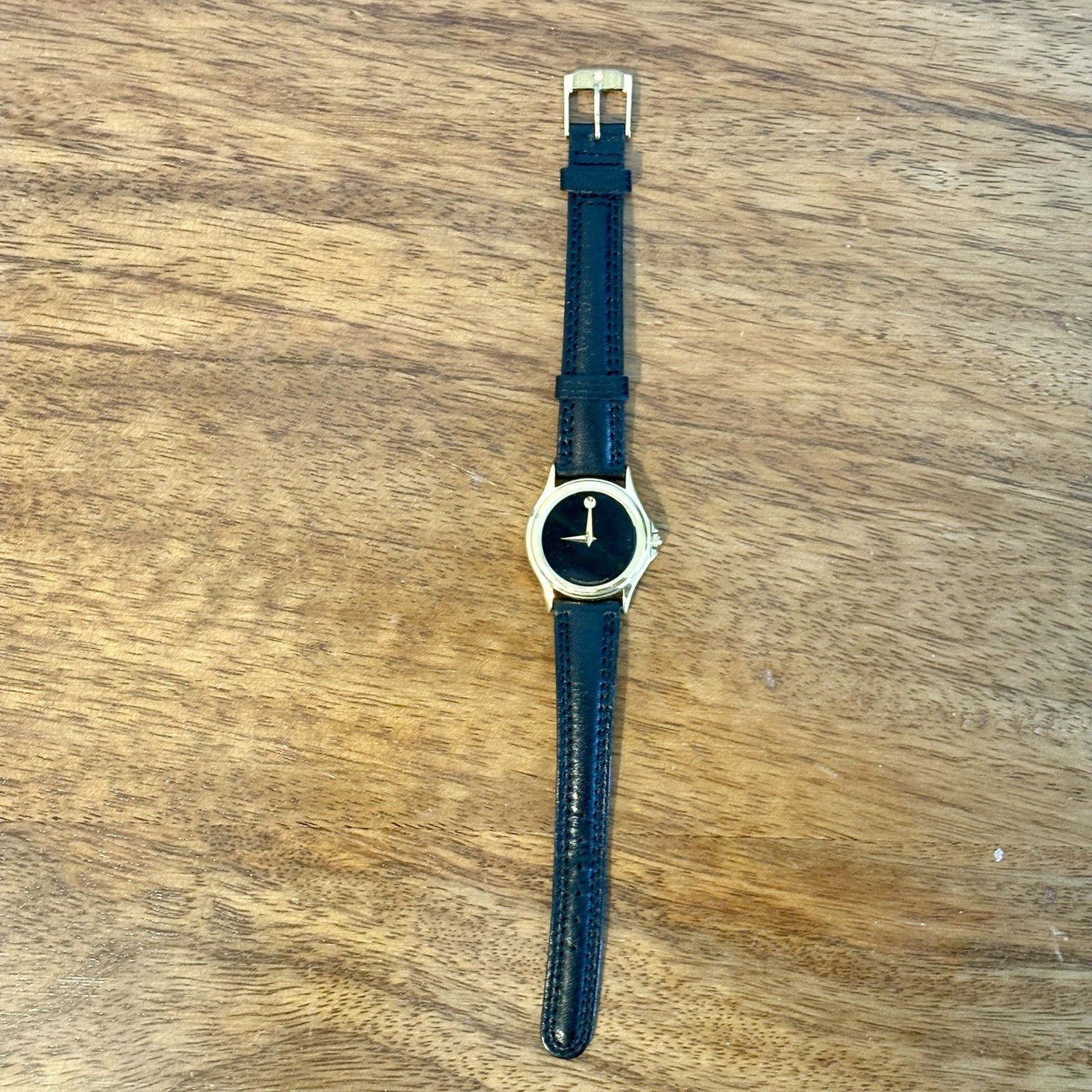 Movado Museum Classic Women’s Gold Tone Black Dial Quartz Watch 87-E4-0823