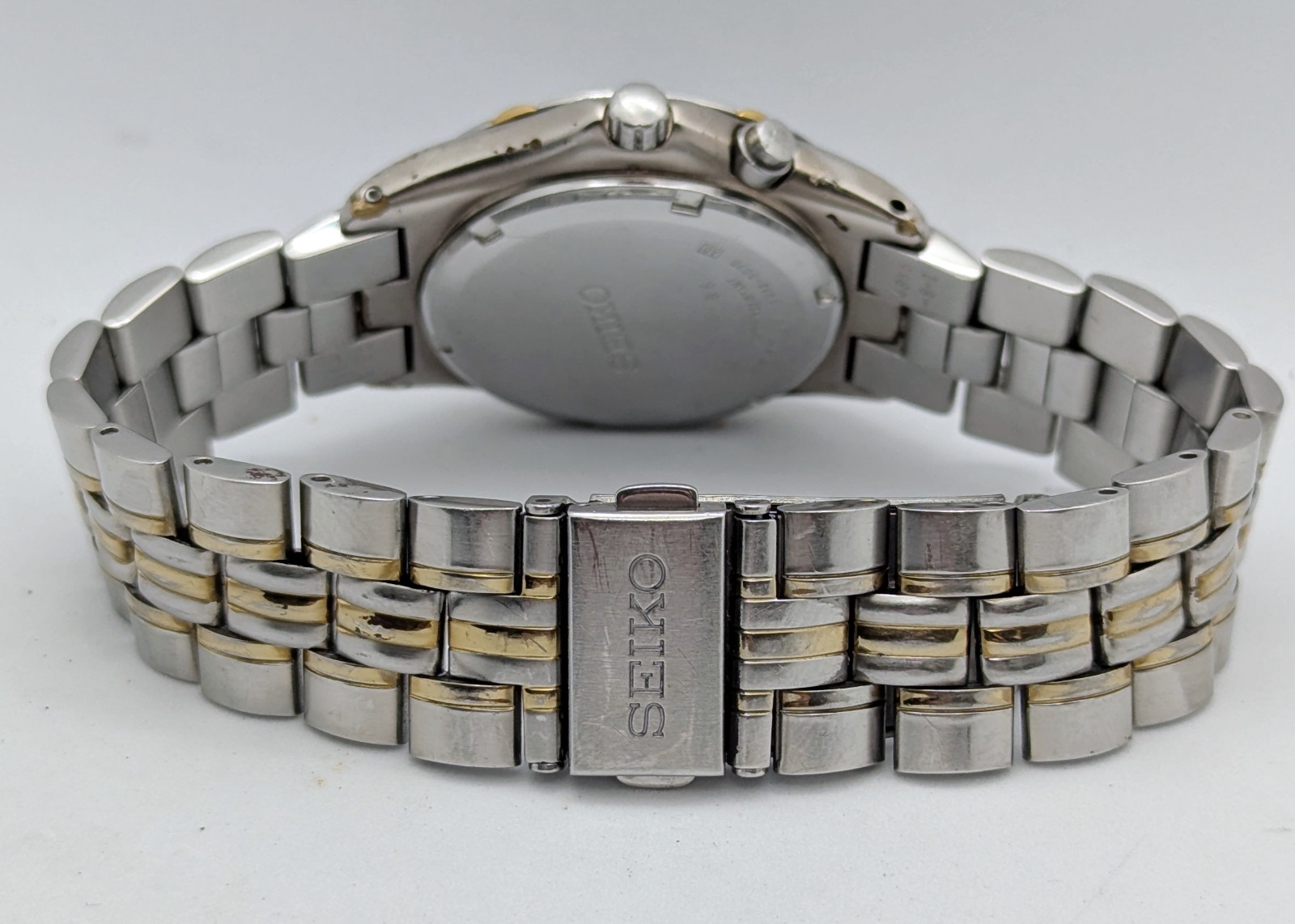 Seiko Kinetic 5M62 Two Tone Blue Sunburst Roman Dial | New Capacitor & Crystal