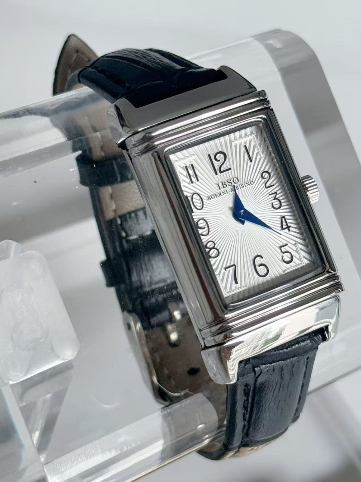 DUBHE Custom – Reverso Style Square Leather Quartz Watch – Slide Design 21mm