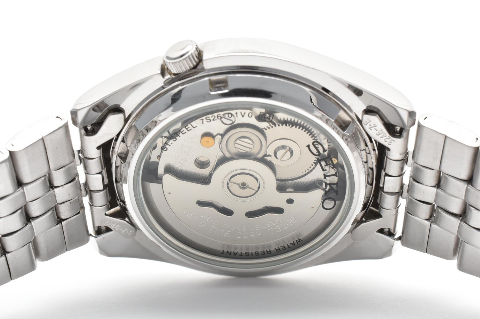 [Exc+5] SEIKO 5 7S26-01V0 Automatic Silver Dial 12/6 Numeral Men’s Watch 18cm