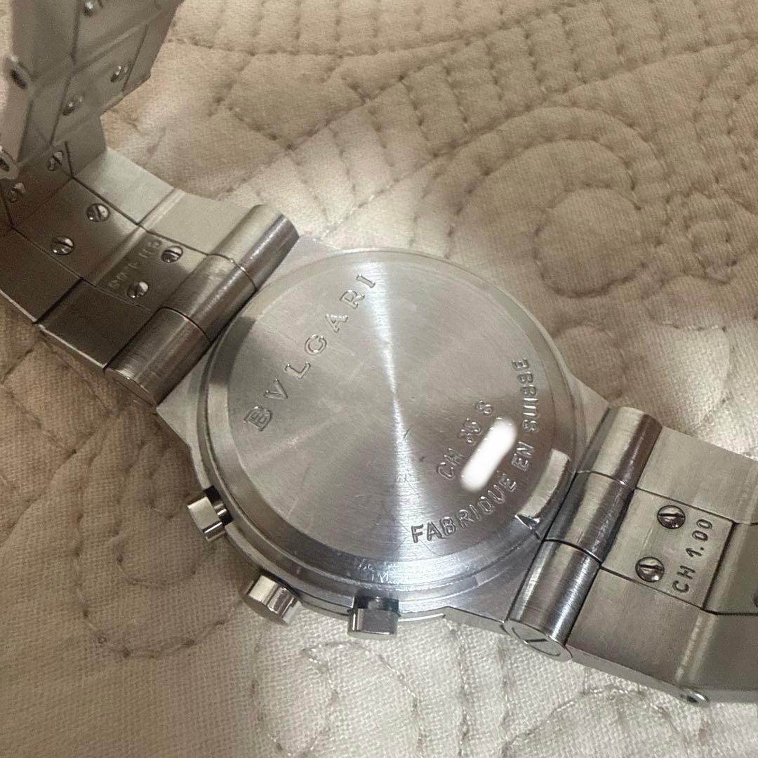BVLGARI CH35S Diagono Sport Chronograph Quartz SS White Silver Dial
