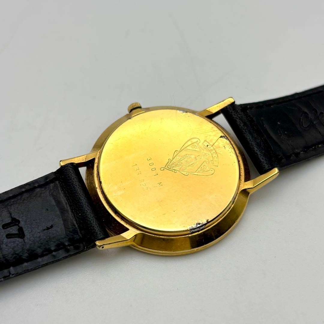 Gucci 3000M Gold Interlocking Black Quartz Men’s Wristwatch Japan 0613820