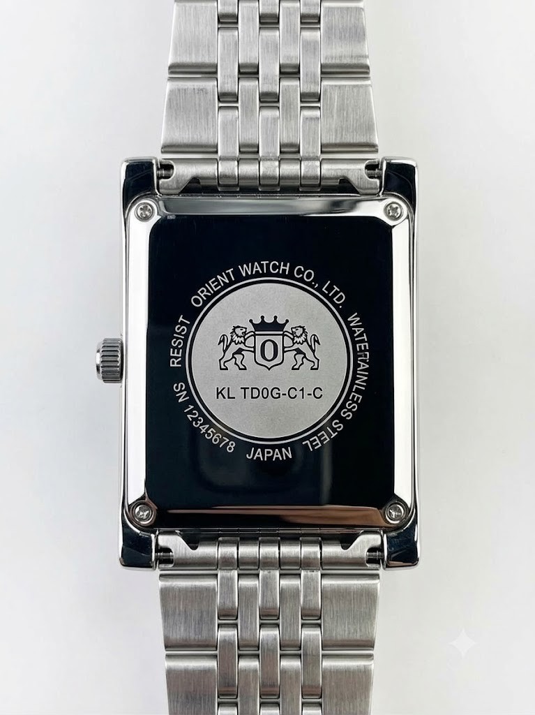 Orient Elegant Square Black Dial Men’s Watch Steel Band Day-Date Quartz