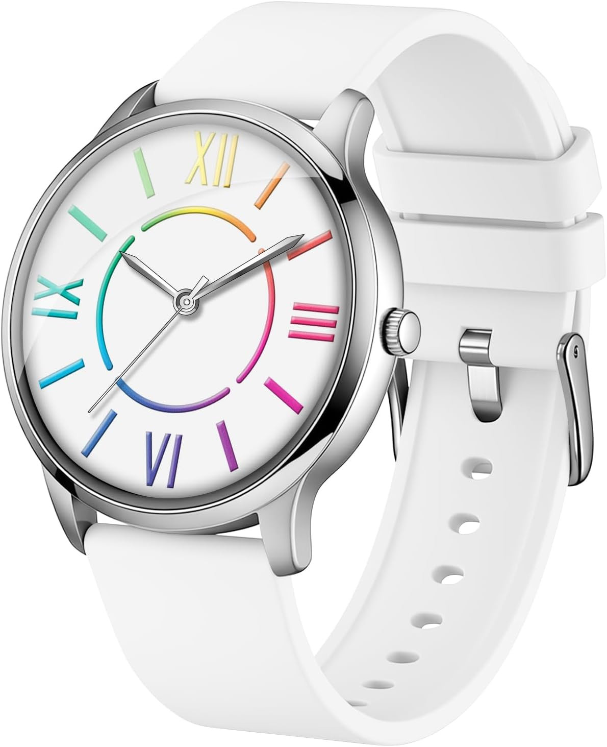 Fashion Analog Watch for Women Colorful Roman Numerals Watch Waterproof
