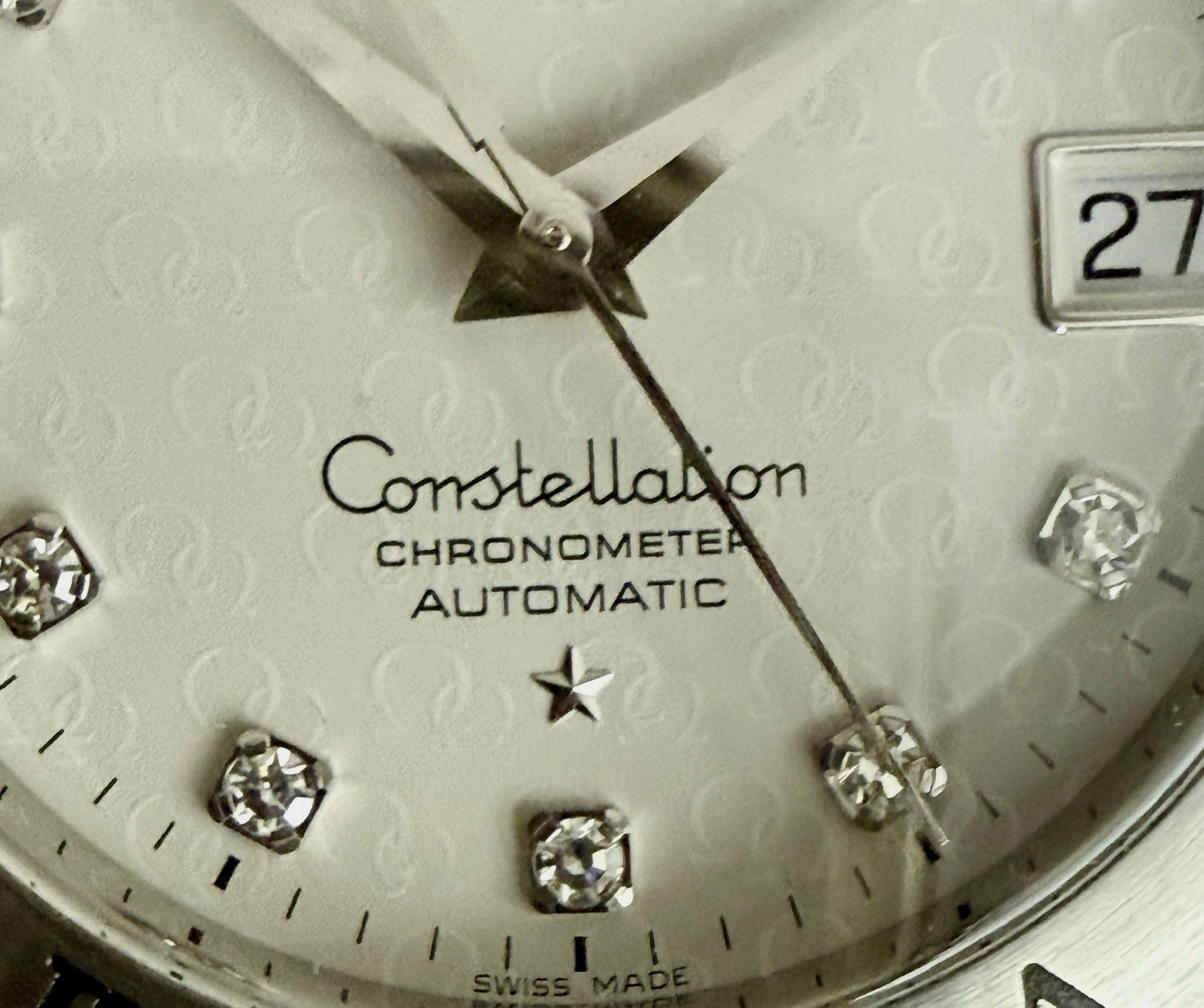 OMEGA CONSTELLATION 50th ANNIVERSARY AUTOMATIC DIAMOND DIAL 35.5mm 1504.35 – BOX