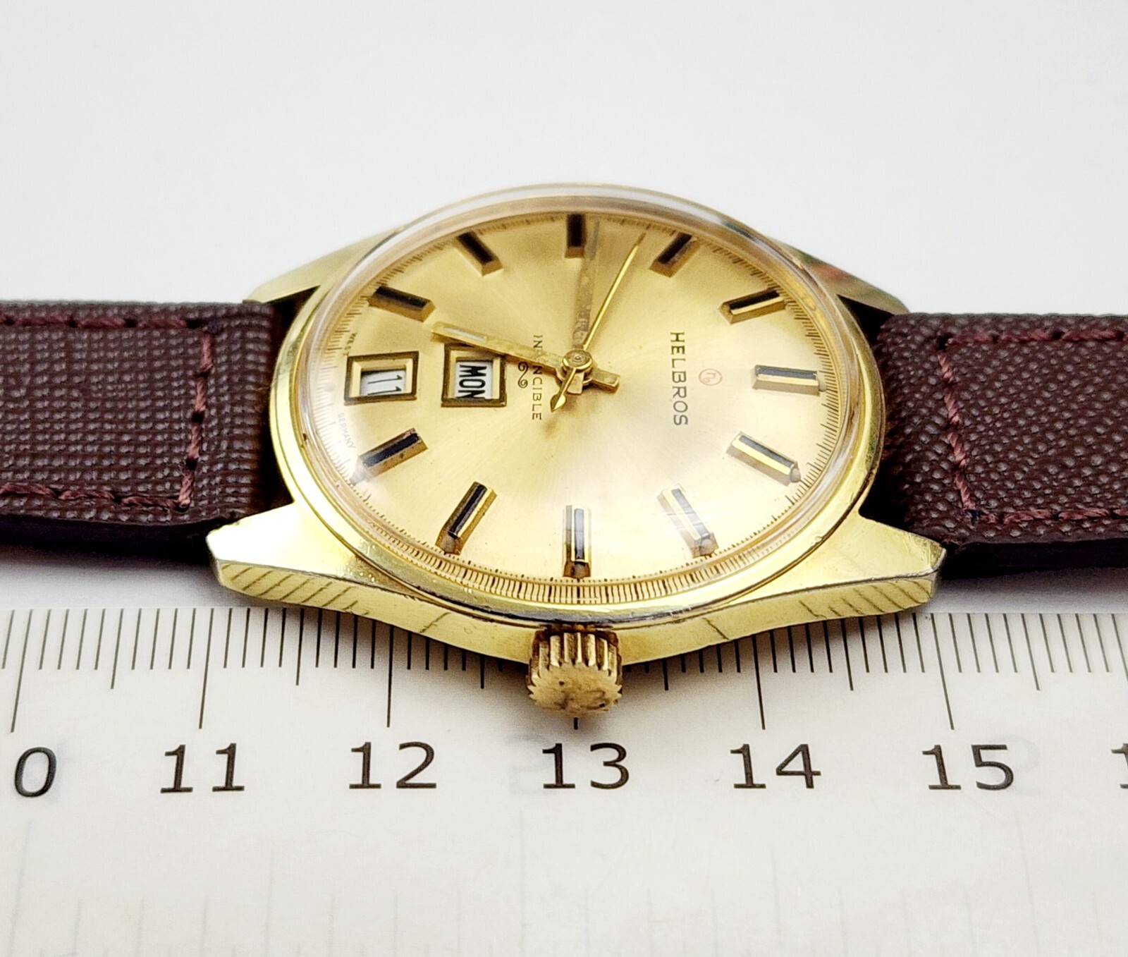 Men’s WEST GERMANY Vintage 70’s Watch HELBROS Cal.PUW 460. Manual Wind