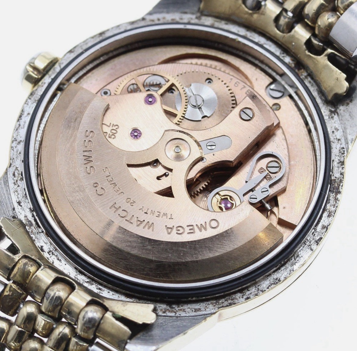 Vtg Omega Seamaster Calendar Watch, Auto Beads of Rice & Arrow Markers, Ref 2849