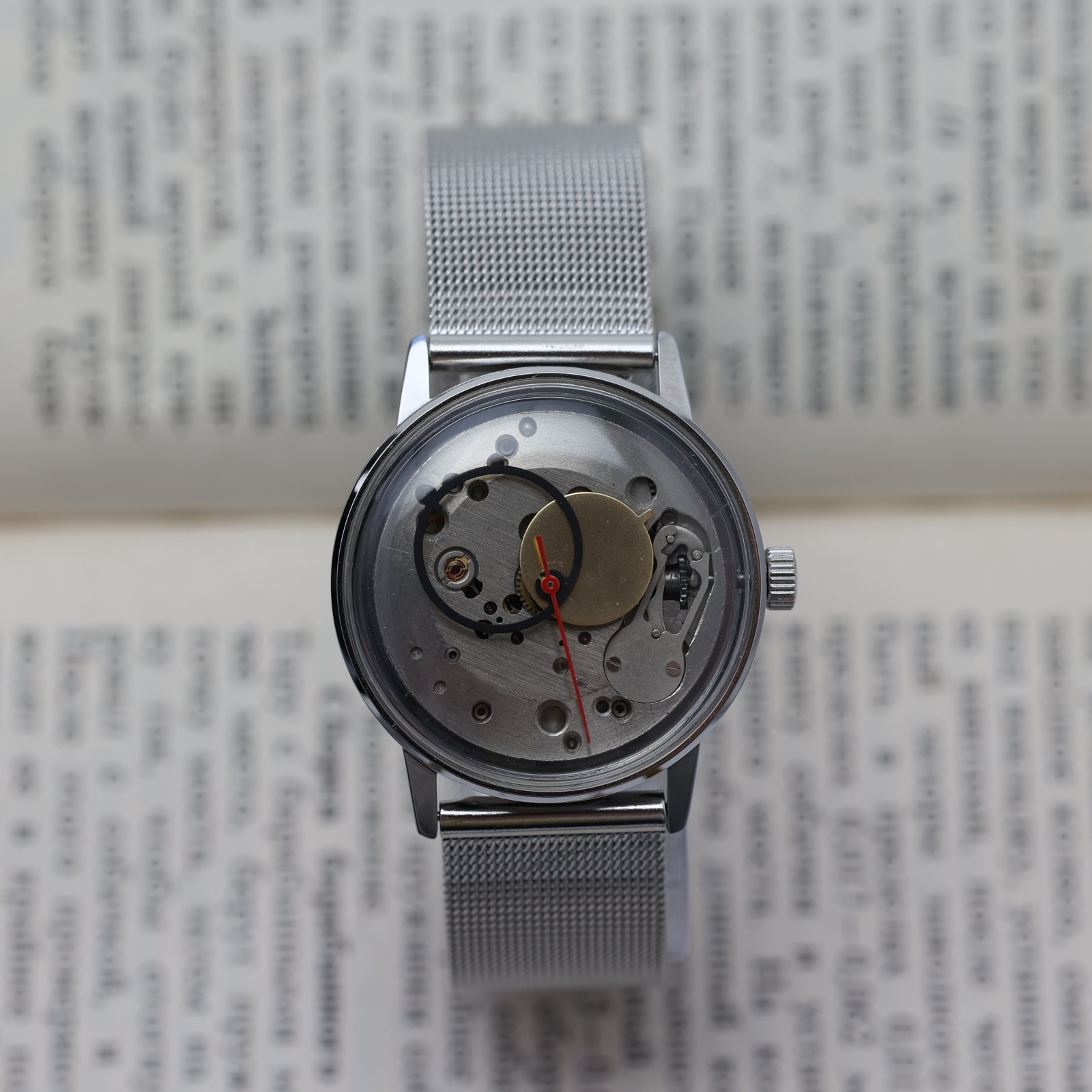 Wristwatch Raketa Skeleton Minimal Steampunk Style Vintage Soviet. Case 34mm.