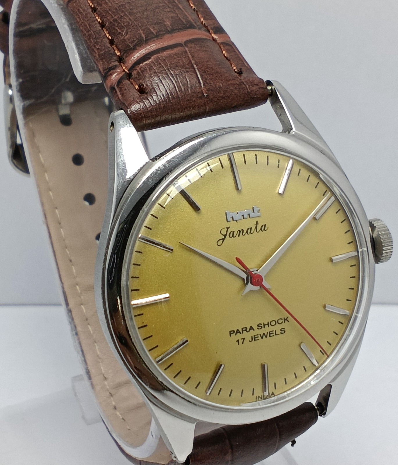 HMT Janata 17 Jewels Hand Winding Wrist Watch For Men’s In Working Condition