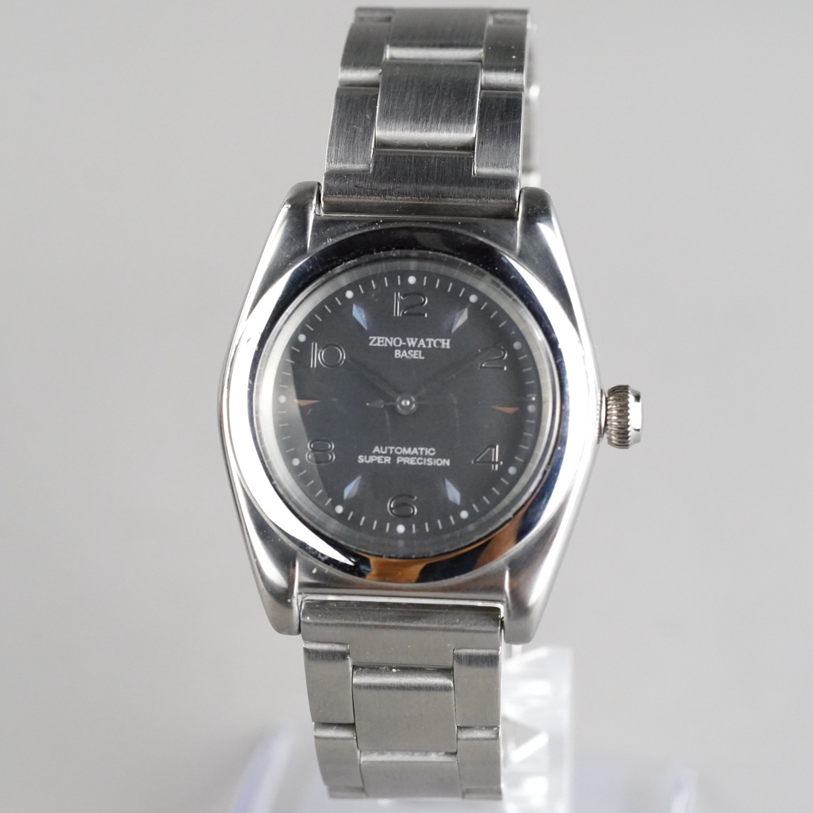 ZENO-WATCH Automatic Super Precisio Vintage ZNB-001 Men’s Wristwatch Silver 33mm