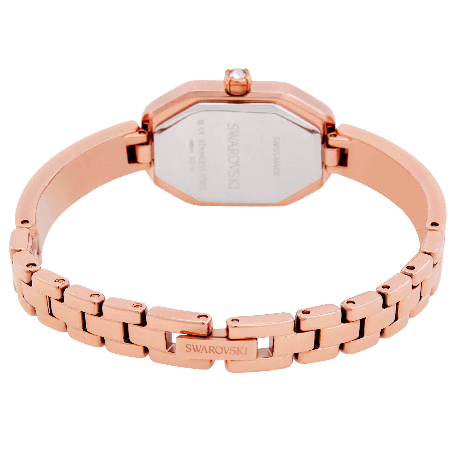 Swarovski Dextera Bangle Quartz Crystal Pink Dial Ladies Watch 5717588