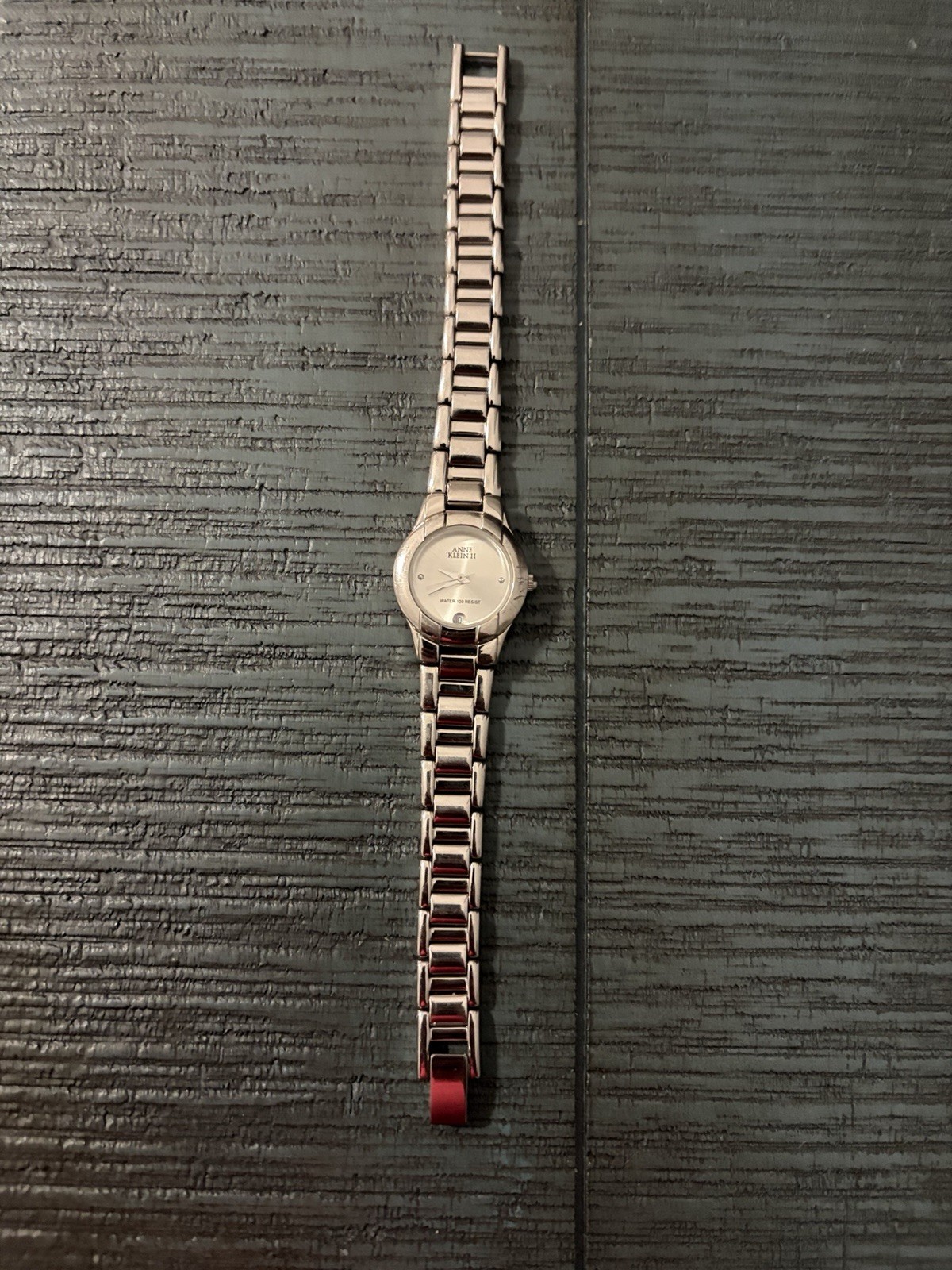 Classic Anne Klein II Quartz Stainless Steel Ladies Watch Silver Face with Date