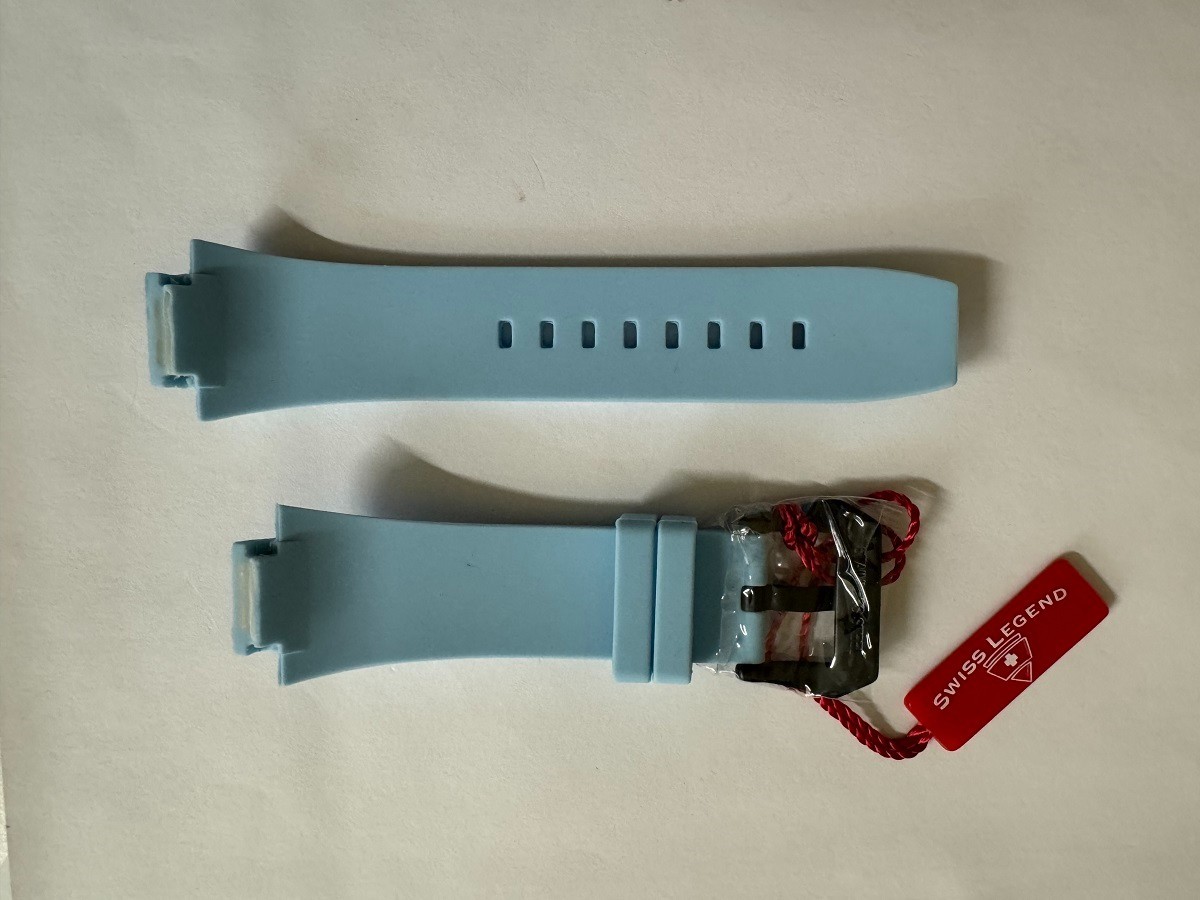 Man’s Swiss Legend Trimix Silicone/Rubber Blue watch band strap