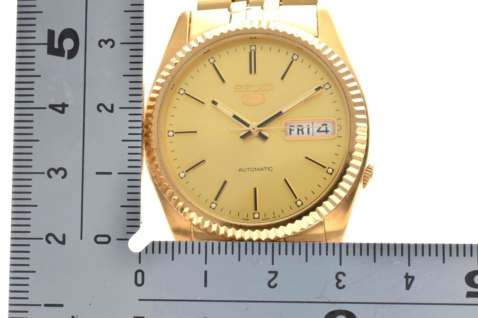 Vintage SEIKO 5 7S26-0500 SNXJ94 Gold Dial Automatic Men’s Watch JAPAN