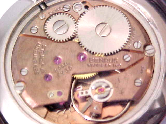 Classic Round Benrus Man’s Wrist Watch In Fine New Old Stock Condition
