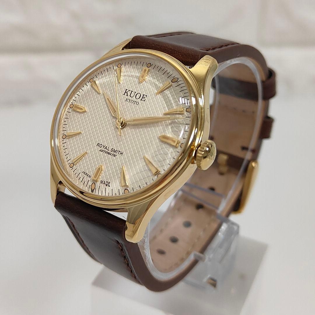 KUOE Kyoto Royal Smith 90-006 Automatic MIYOTA 9039 Ivory Waffle Dial #3407