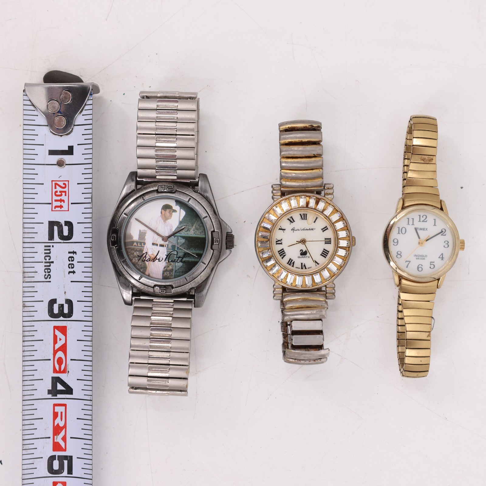 Lot of 23 Assorted Quartz Watches: Timex, Game Time, Ice Star & Geneva