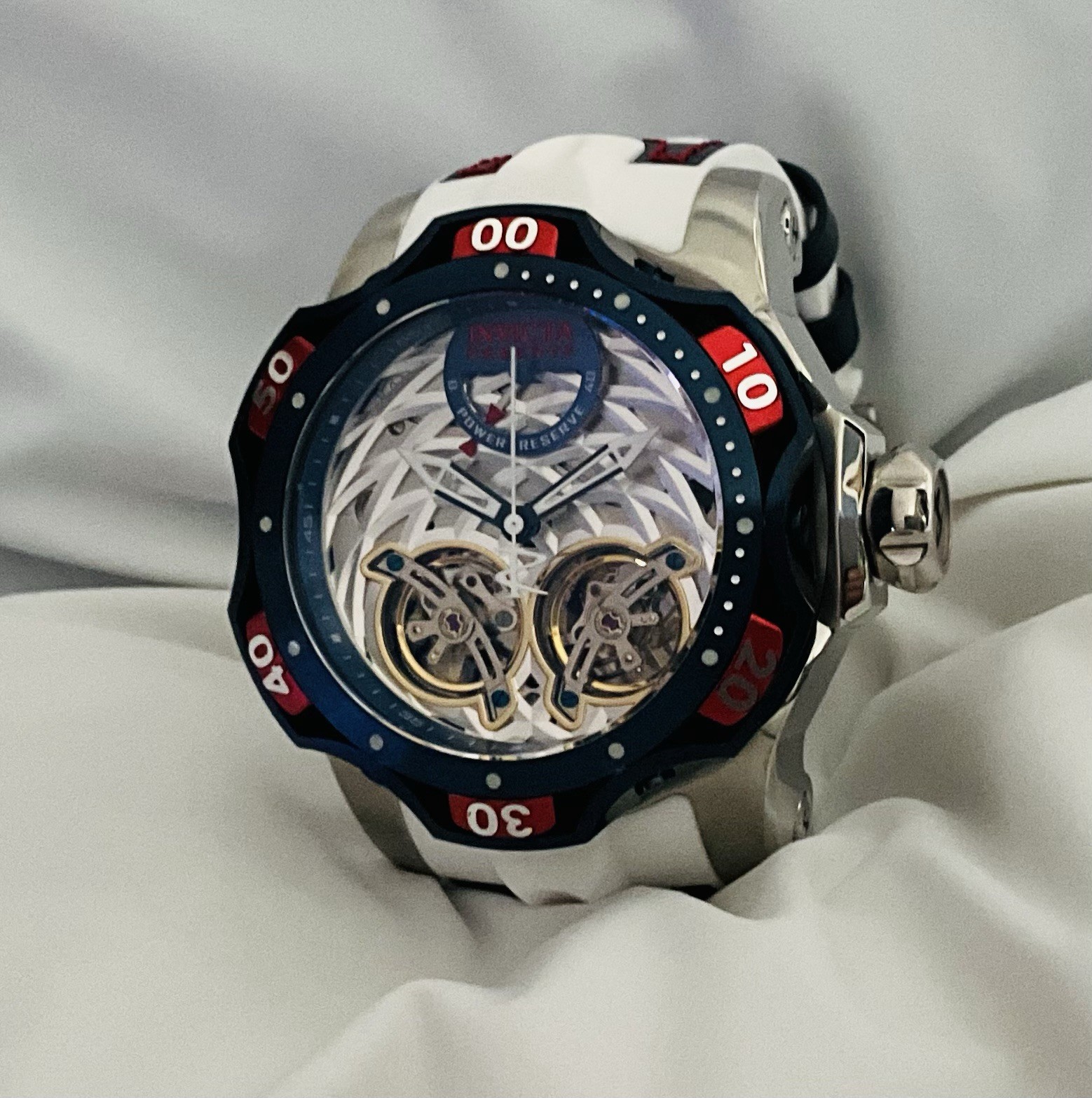 Invicta Reserve Venom Double Open Heart Escapement Automatic Watch # 34470