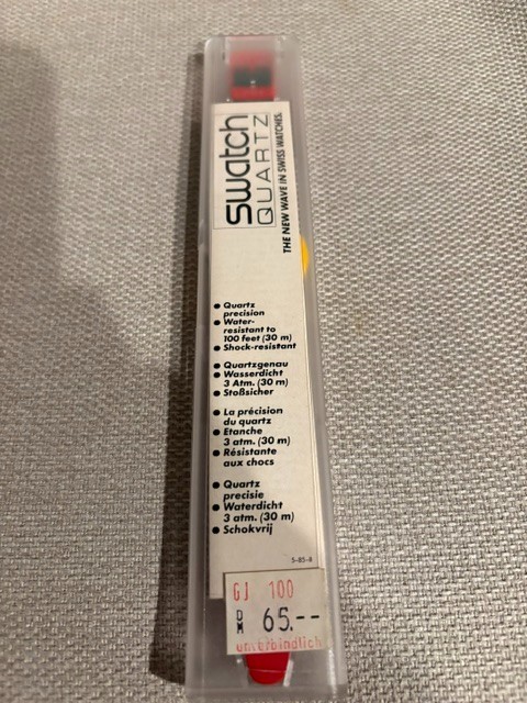 1985 Swatch McGregor (GJ100) Vintage Swatch Watch – Mint condition never used!