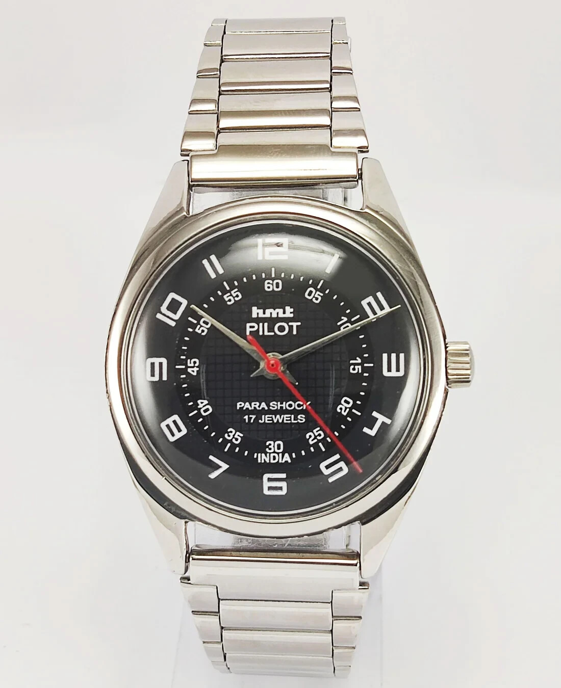 HMT Pilot Black Dial 17 Jewels Mechanical Hand winding Movement Mens Wrist Watch