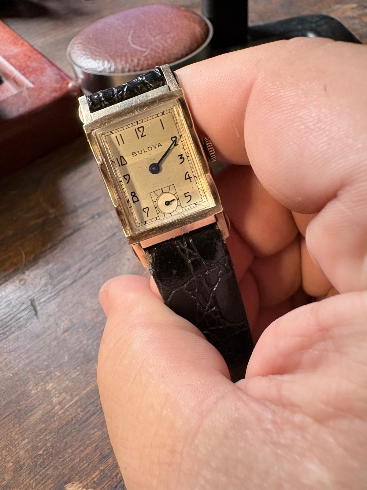1949 BULOVA Mens Gold Filled “His Excellency” UU 21 Jewels Mechanical Watch RUNS