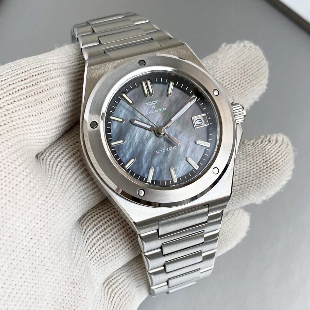 Tandorio 2025 New MOP Business NH35A Automatic Men Sapphire Glass Watch