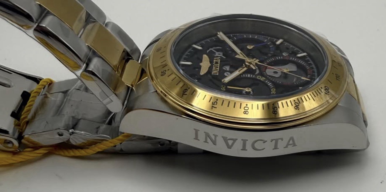 Invicta Speedway Exoprix Special Edition. #445/1000 Skeleton Dial Two Tone Mens