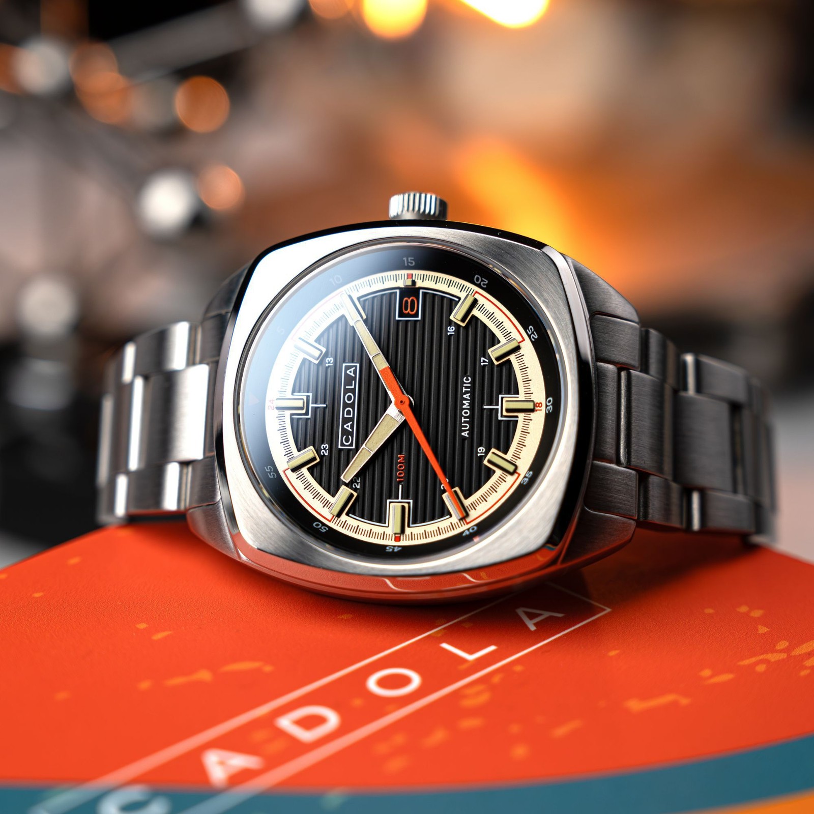 Cadola Buxton Automatic Black/ Stainless Steel Stainless Steel | Black Dial Stai