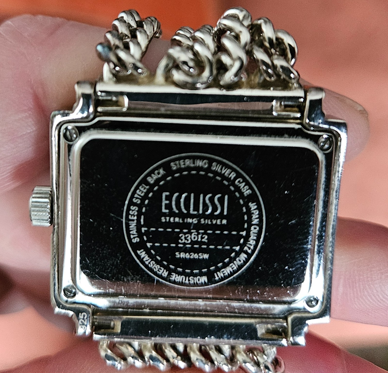 Sterling Silver 4 Strand Art Deco Wrist Watch Ecclissi # 33612