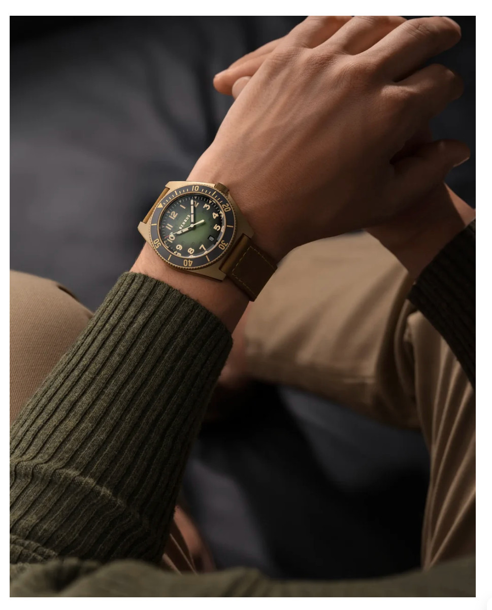 BENRUS TYPE 2 UJ Swiss Made Automatic 41.5mm Bronze PVD Sapphire Crystal Watch