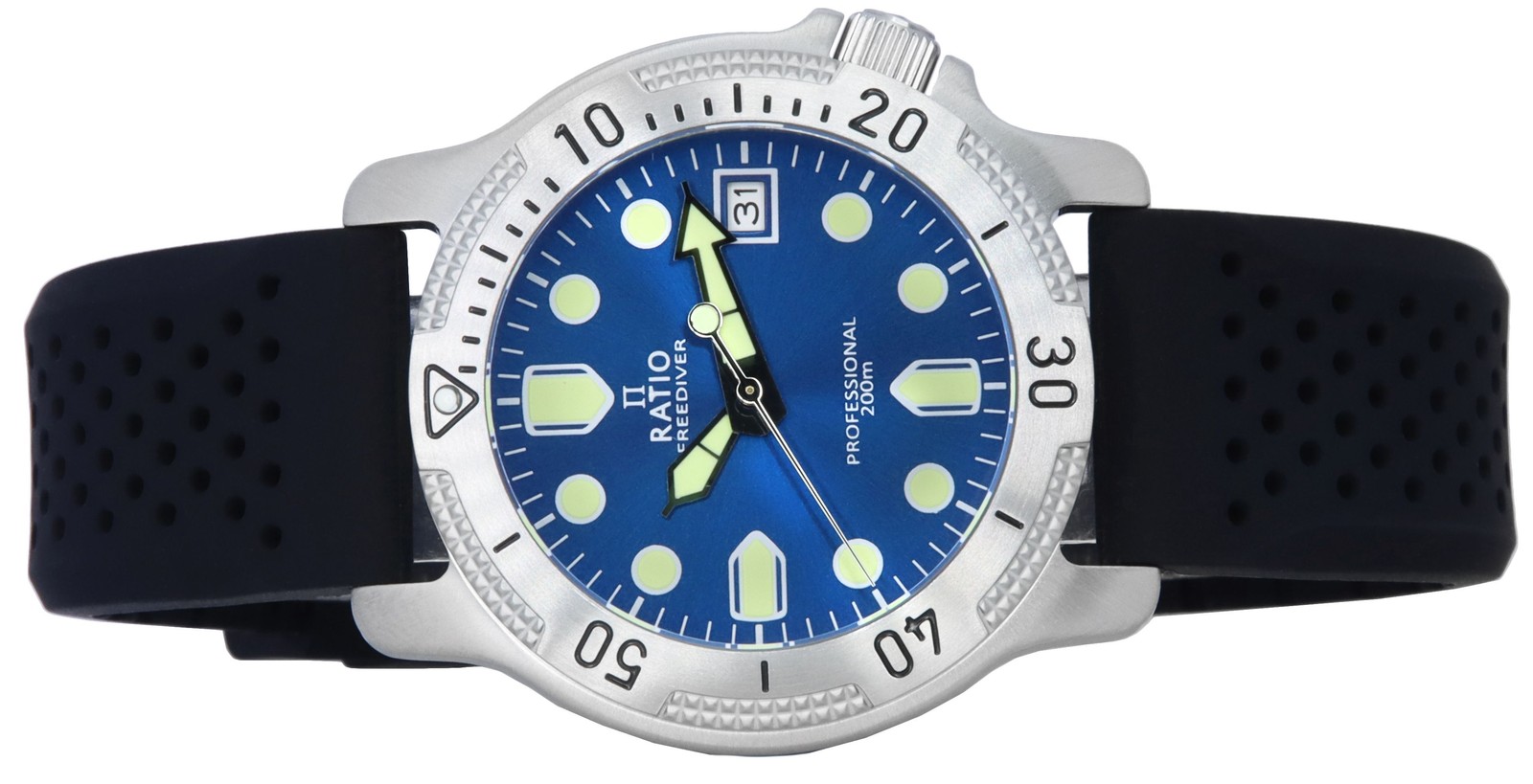Ratio FreeDiver Silicon Strap Professional Quartz Diver’s RTF023 200M Mens Watch