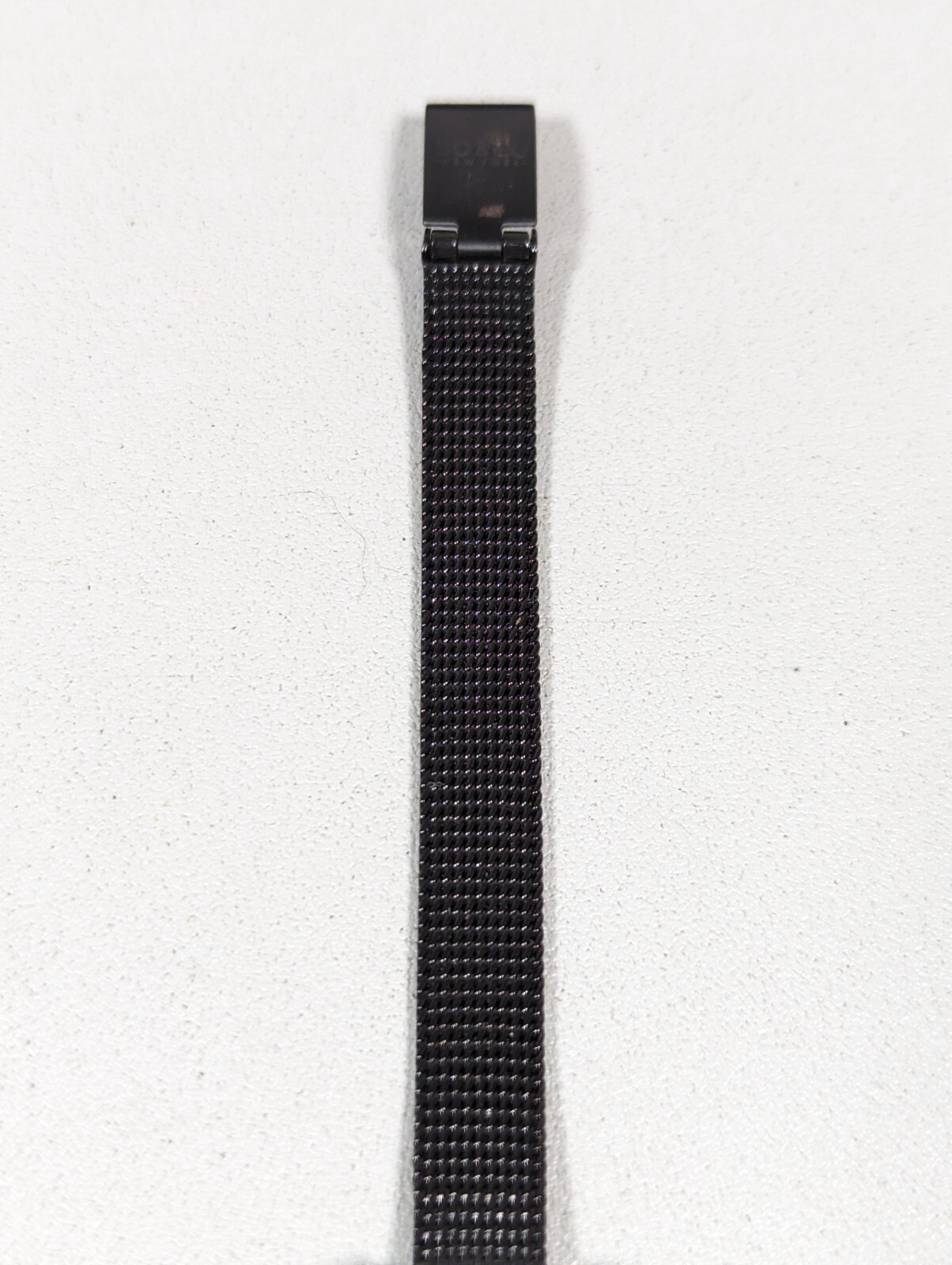 So & Co New York Womans Black Dial Raised Hardened Mineral Crystal Watch 8.5 In