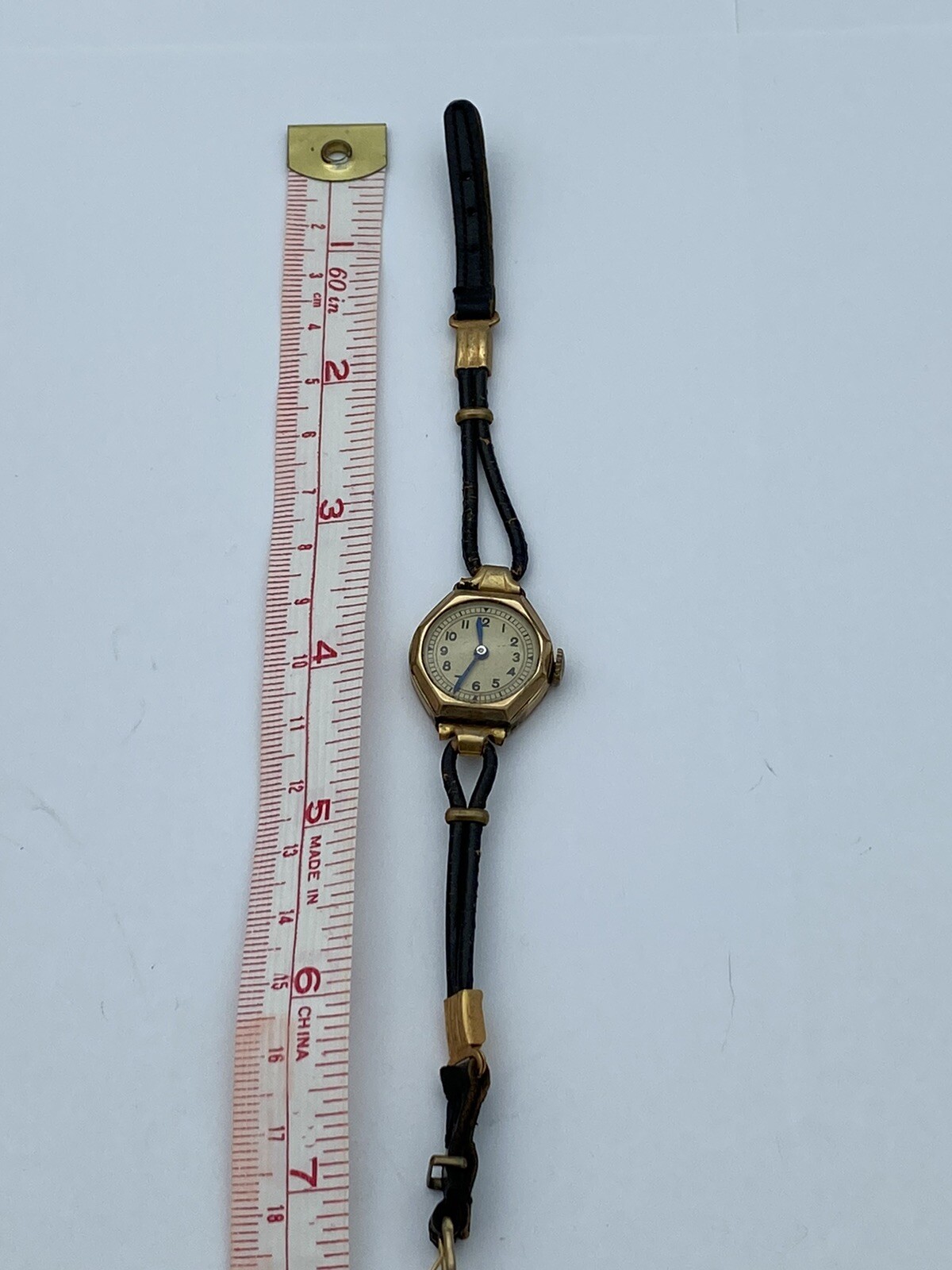 Vintage Watch No Makers Mark 1940s WWII? Walz Gold Double Case