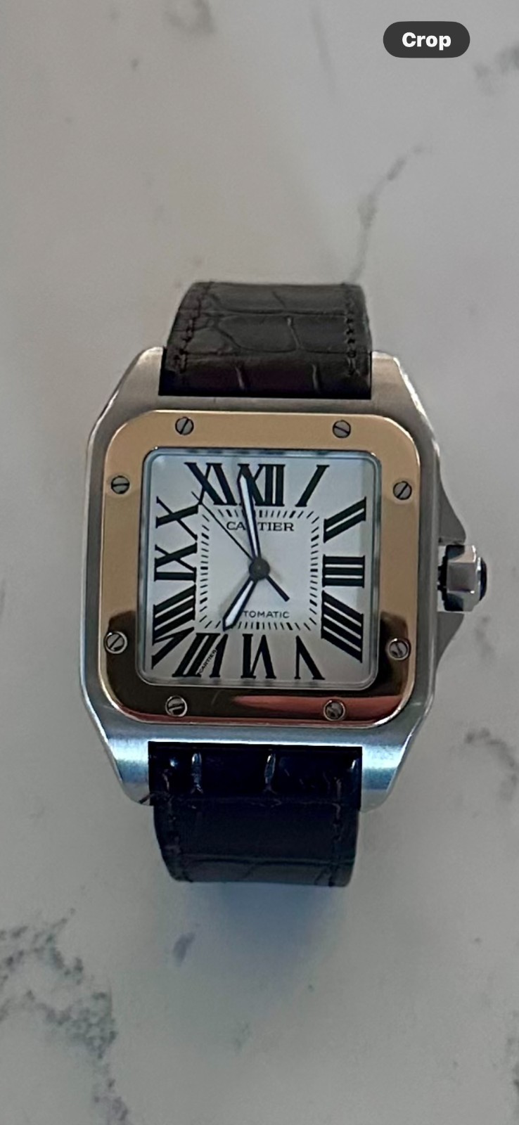 Cartier Santos 100 2656 W20072X7 18k Gold Stainless Steel 38MM Men’s w/box