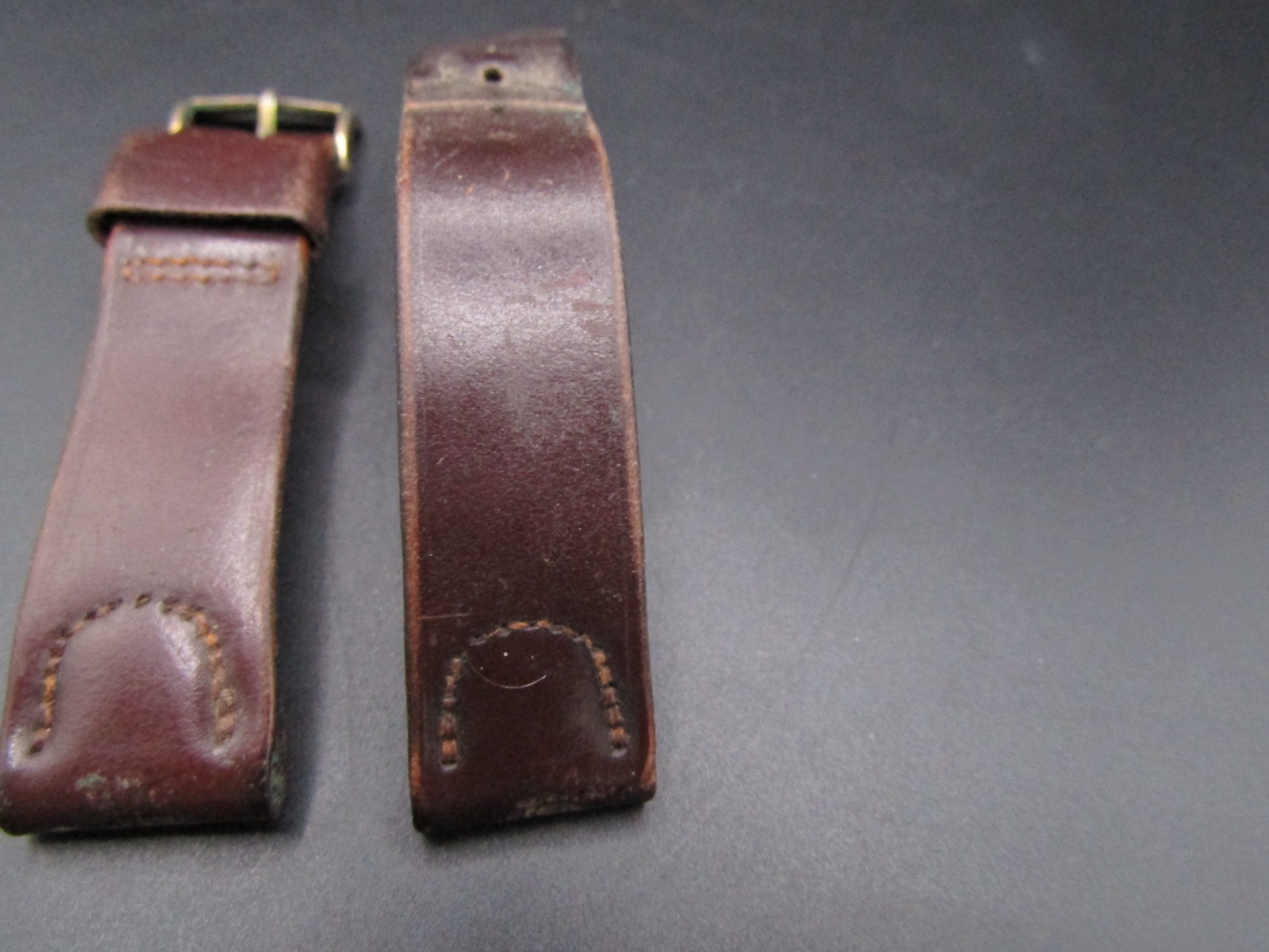 Vintage Rare Kreisler Shell Cordavan Leather Dark Brown Watch Band Strap 17mm